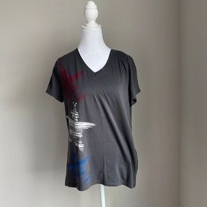 Sonoma womens gray shortsleeve v-neck teeshirt